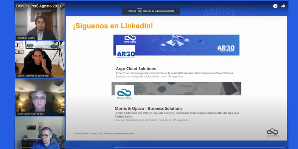 Bases de datos modernas, para aplicaciones corporativas organizado por la comunidad - Morris Opazo